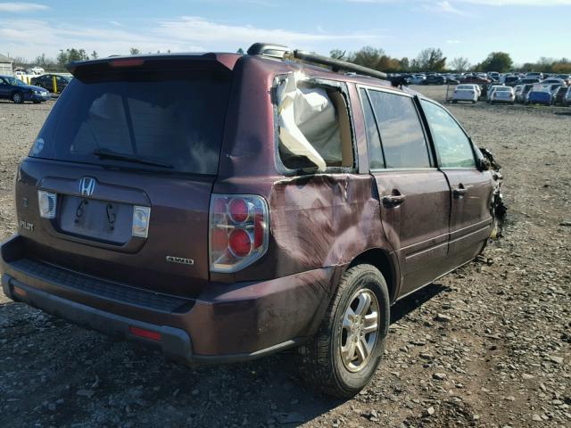 5FNYF18208B049435 - 2008 HONDA PILOT VP MAROON photo 4