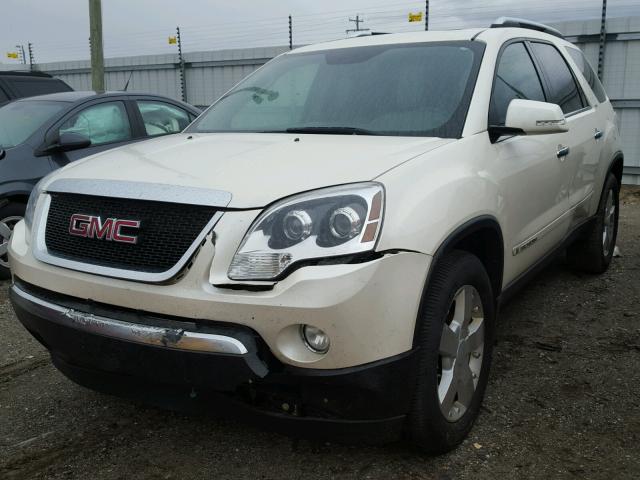 1GKEV33728J305740 - 2008 GMC ACADIA SLT WHITE photo 2