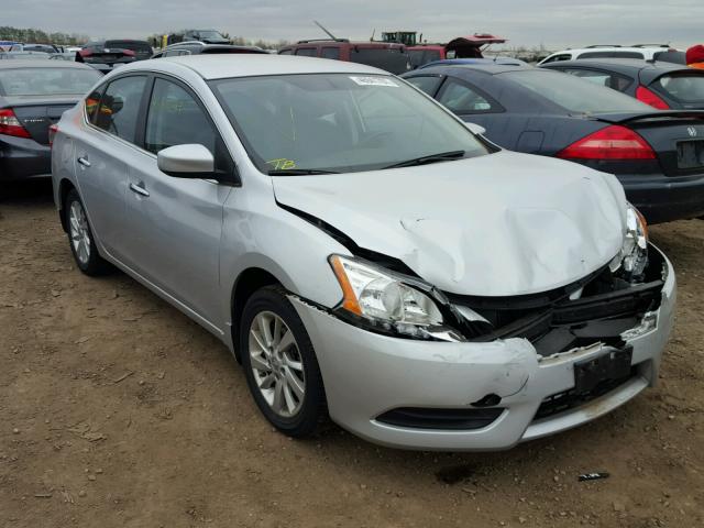 3N1AB7AP7DL652435 - 2013 NISSAN SENTRA S SILVER photo 1