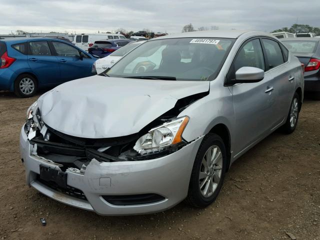 3N1AB7AP7DL652435 - 2013 NISSAN SENTRA S SILVER photo 2