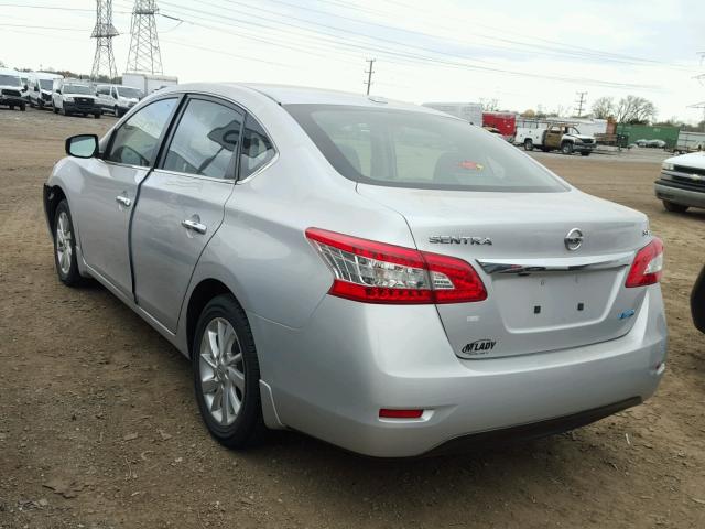 3N1AB7AP7DL652435 - 2013 NISSAN SENTRA S SILVER photo 3