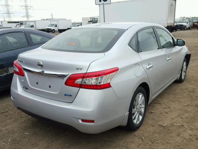 3N1AB7AP7DL652435 - 2013 NISSAN SENTRA S SILVER photo 4