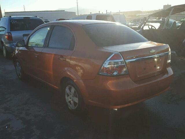 KL1TD56668B081555 - 2008 CHEVROLET AVEO BASE ORANGE photo 3