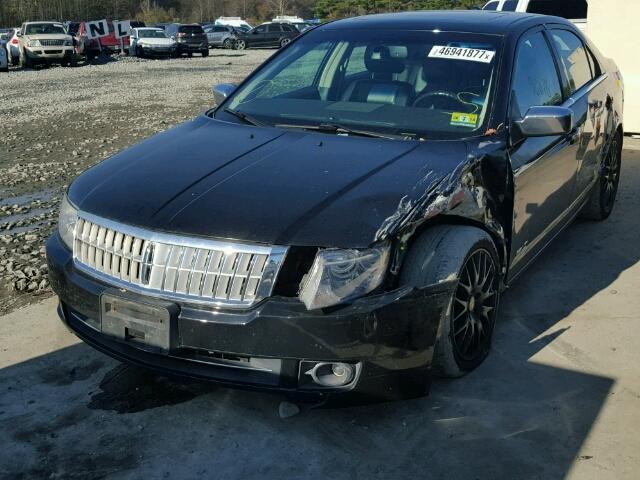 3LNHM26T07R644592 - 2007 LINCOLN MKZ BLACK photo 2