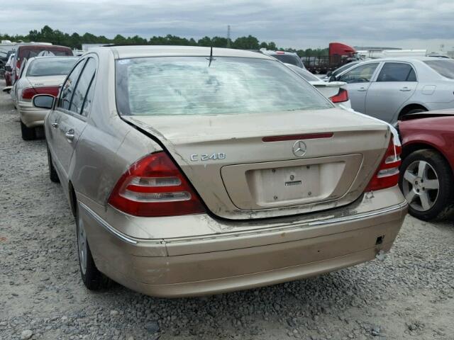 WDBRF61J72F280109 - 2002 MERCEDES-BENZ C 240 TAN photo 3