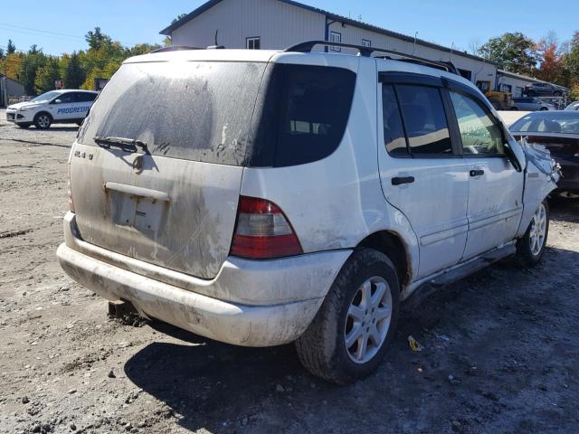 4JGAB72E71A242954 - 2001 MERCEDES-BENZ ML 430 WHITE photo 4