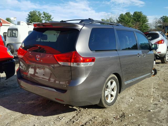 5TDKK3DC7BS162152 - 2011 TOYOTA SIENNA LE GRAY photo 4