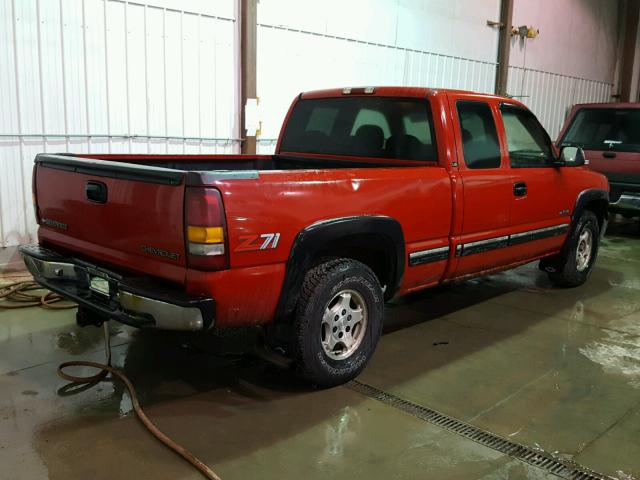 1GCEK19T8YE276878 - 2000 CHEVROLET SILVERADO RED photo 4