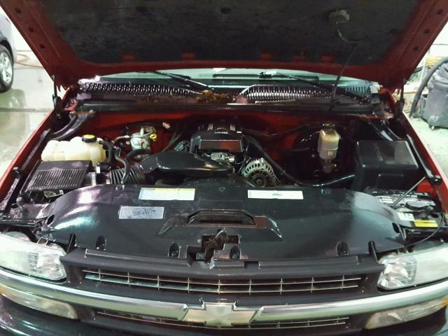 1GCEK19T8YE276878 - 2000 CHEVROLET SILVERADO RED photo 7