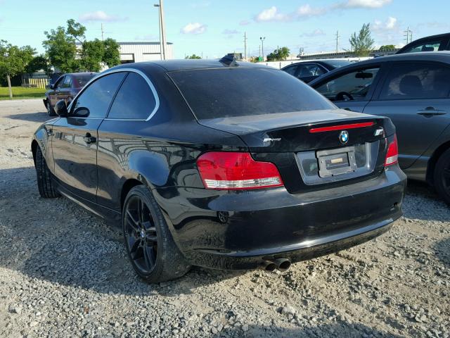 WBAUP93549VF49063 - 2009 BMW 128 I BLACK photo 3