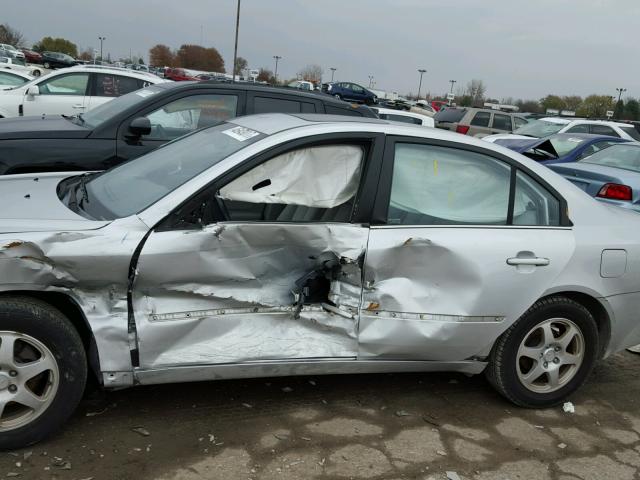 5NPEU46C96H092644 - 2006 HYUNDAI SONATA GLS SILVER photo 9