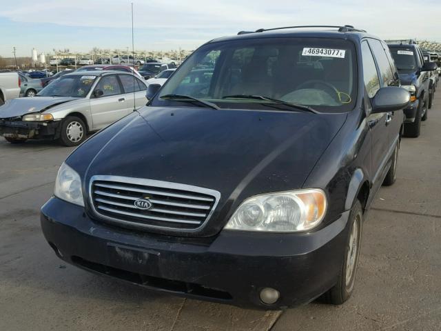 KNDUP131426326858 - 2002 KIA SEDONA EX BLACK photo 2