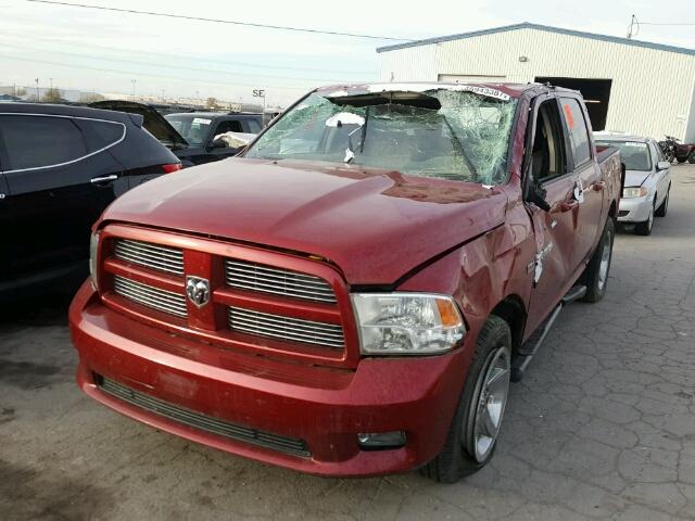 1C6RD7MT7CS157906 - 2012 DODGE RAM 1500 S MAROON photo 2