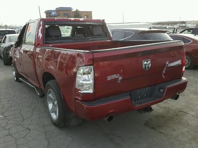 1C6RD7MT7CS157906 - 2012 DODGE RAM 1500 S MAROON photo 3