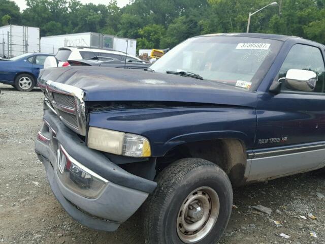 1B7HF16Z6SS307385 - 1995 DODGE RAM 1500 BLUE photo 10