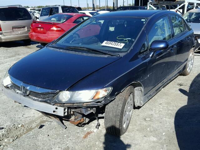 19XFA1F51BE010319 - 2011 HONDA CIVIC LX BLUE photo 2