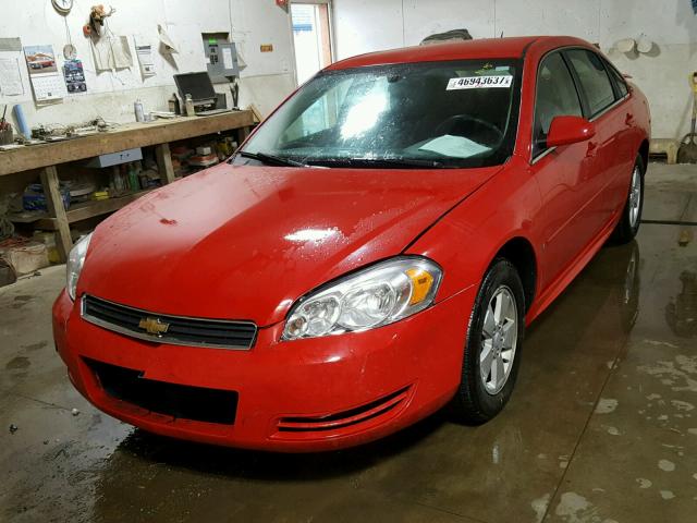 2G1WT57K791160716 - 2009 CHEVROLET IMPALA 1LT RED photo 2