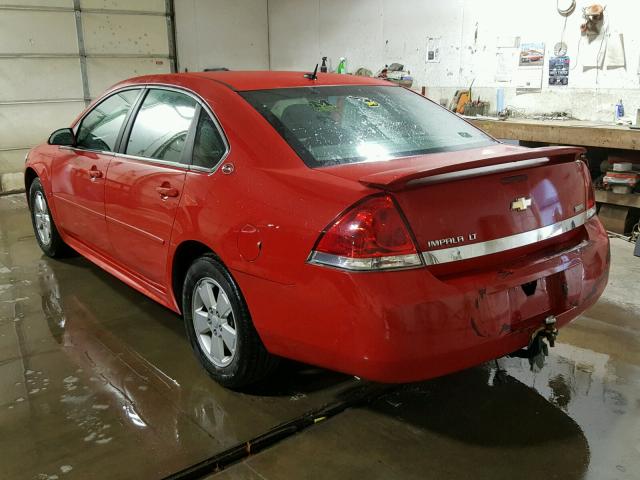 2G1WT57K791160716 - 2009 CHEVROLET IMPALA 1LT RED photo 3