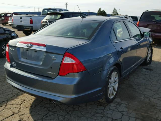 3FAHP0CG1CR219843 - 2012 FORD FUSION SEL BLUE photo 4