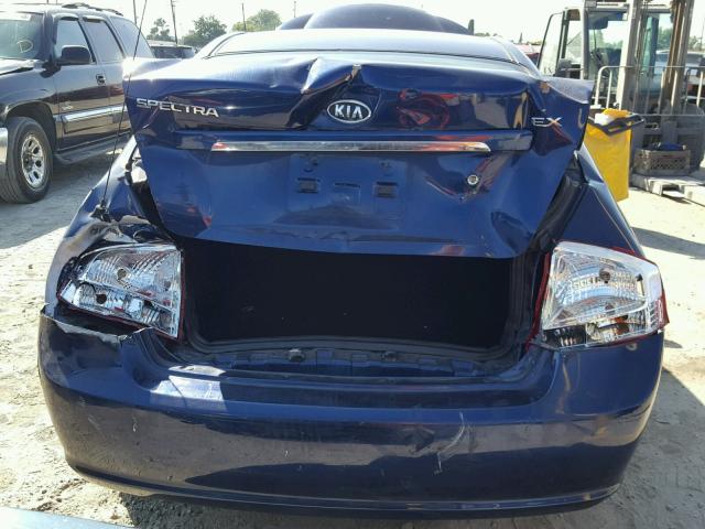 KNAFE122485582387 - 2008 KIA SPECTRA EX BLUE photo 9