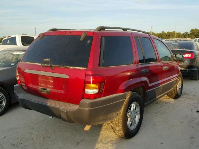 1J4GX48S33C581191 - 2003 JEEP GRAND CHER RED photo 4