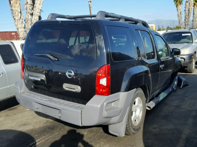 5N1AN08U35C648978 - 2005 NISSAN XTERRA OFF BLACK photo 4