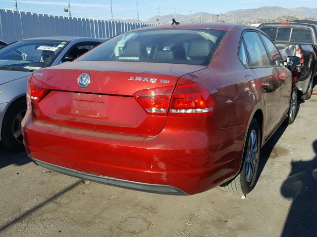 1VWAT7A34FC023296 - 2015 VOLKSWAGEN PASSAT S RED photo 4