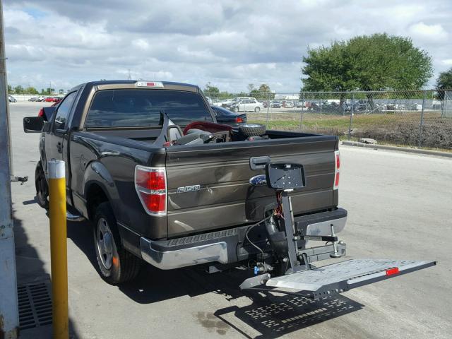 1FTRF12W39KC07996 - 2009 FORD F150 BROWN photo 3