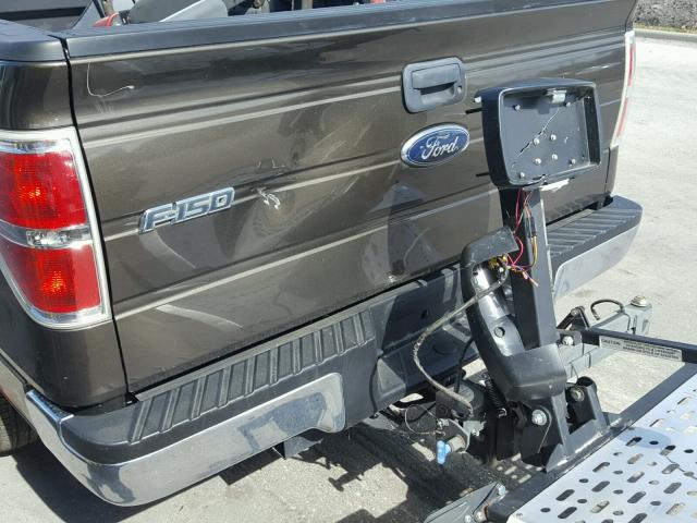 1FTRF12W39KC07996 - 2009 FORD F150 BROWN photo 9