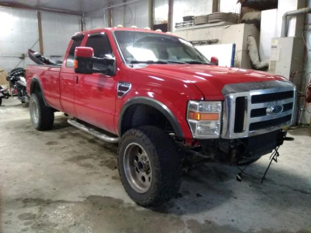 1FTWX31R58EB70180 - 2008 FORD F350 SRW S RED photo 1