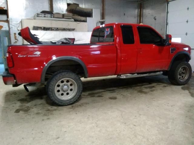 1FTWX31R58EB70180 - 2008 FORD F350 SRW S RED photo 9