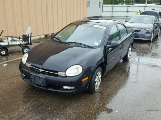 1B3ES46CXYD684196 - 2000 DODGE NEON BASE BLACK photo 2