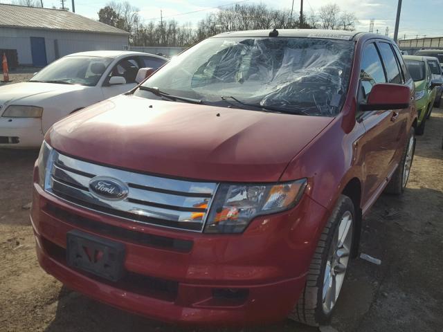 2FMDK3AC5ABA48160 - 2010 FORD EDGE SPORT RED photo 2