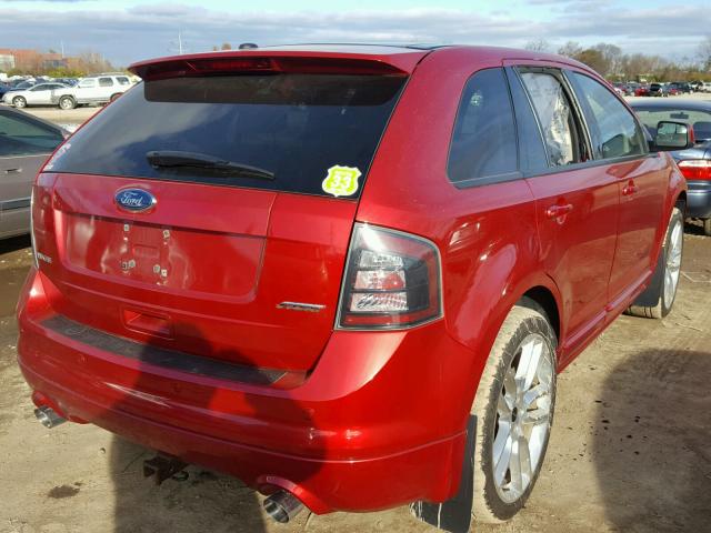 2FMDK3AC5ABA48160 - 2010 FORD EDGE SPORT RED photo 4