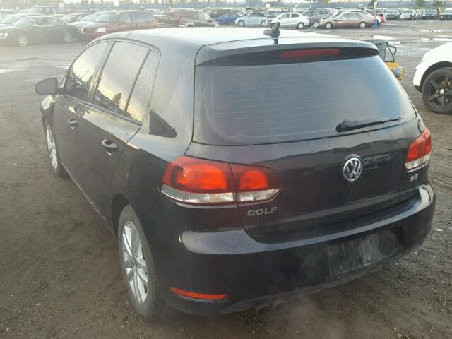 WVWCA9AJ3AW245959 - 2010 VOLKSWAGEN GOLF BLACK photo 3