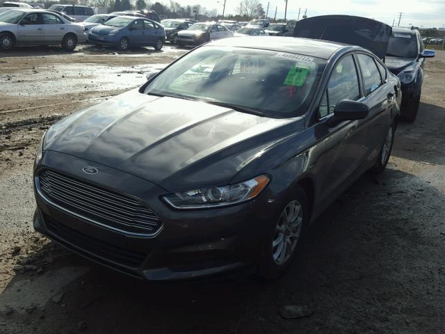 3FA6P0G73GR277637 - 2016 FORD FUSION S GRAY photo 2