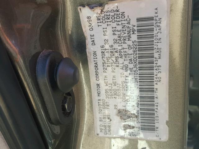 JT3HT05J6X0026225 - 1999 TOYOTA LAND CRUIS GRAY photo 10