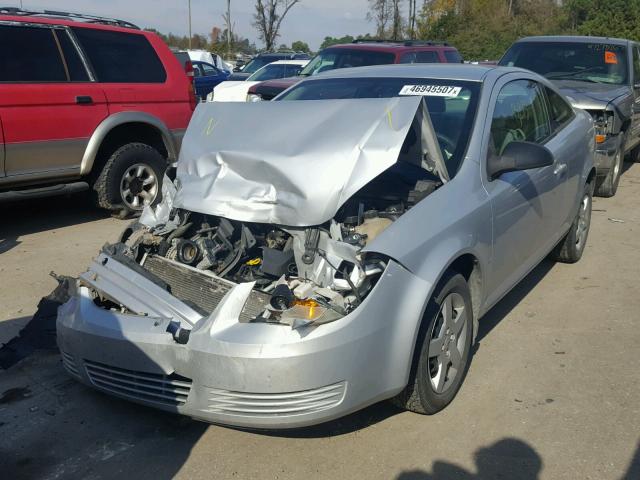 1G1AK18F377198967 - 2007 CHEVROLET COBALT LS SILVER photo 2