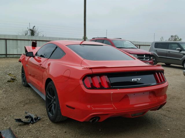 1FA6P8CF2F5322693 - 2015 FORD MUSTANG GT ORANGE photo 3