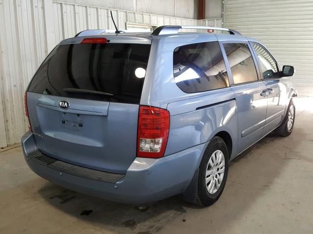 KNDMG4C7XE6577944 - 2014 KIA SEDONA LX BLUE photo 4