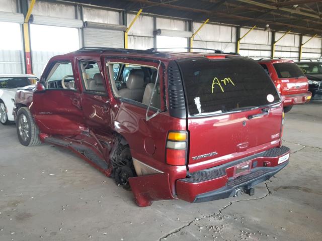 1GKFK66U05J136054 - 2005 GMC YUKON XL D RED photo 3