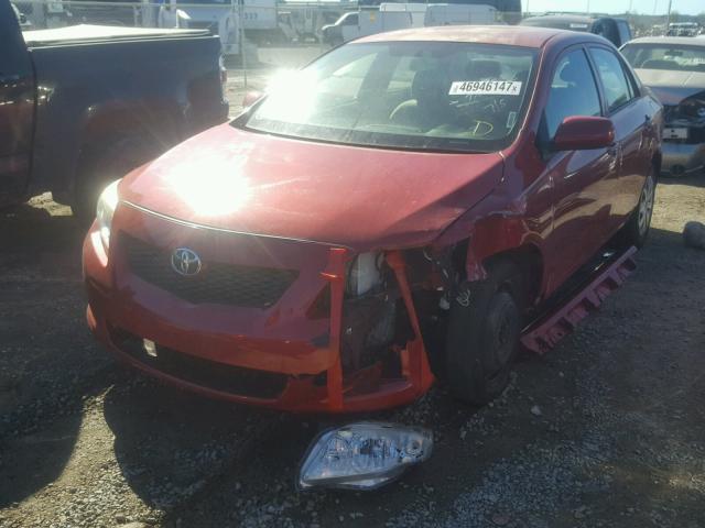 1NXBU40E99Z115200 - 2009 TOYOTA COROLLA BA RED photo 2