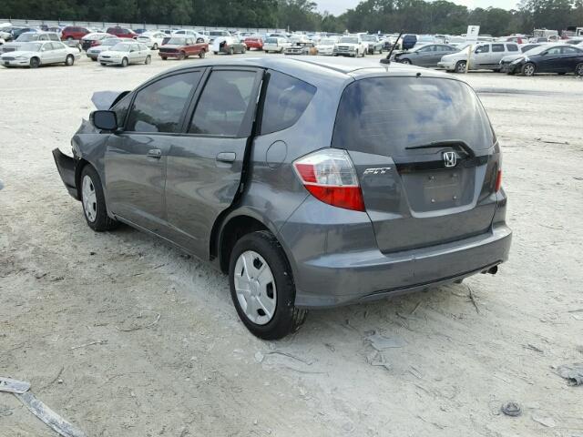 JHMGE8H38DC000893 - 2013 HONDA FIT GRAY photo 3