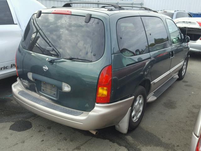 4N2XN11T0YD823611 - 2000 NISSAN QUEST SE GREEN photo 4