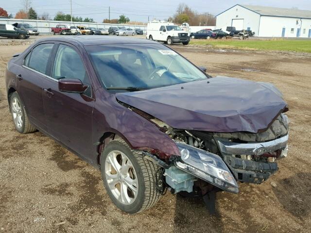 3FAHP0HA1CR386661 - 2012 FORD FUSION SE MAROON photo 1