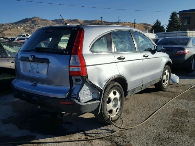 5J6RE483X7L019107 - 2007 HONDA CR-V LX BLUE photo 4