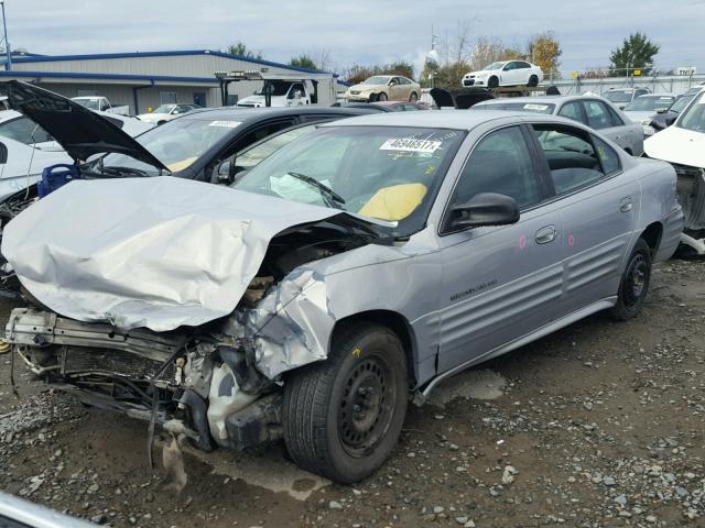 1G2NF52T3YC533466 - 2000 PONTIAC GRAND AM S SILVER photo 2