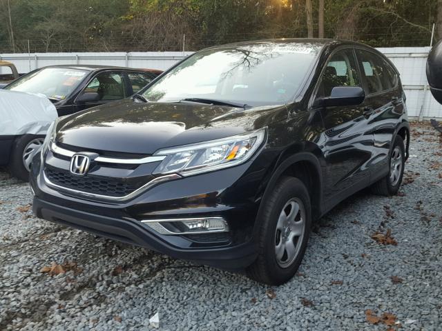 5J6RM3H3XFL000116 - 2015 HONDA CR-V LX BLACK photo 2