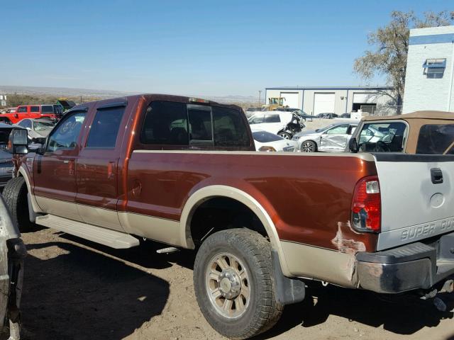 1FTWW31R68EB80560 - 2008 FORD F350 SRW S BROWN photo 3