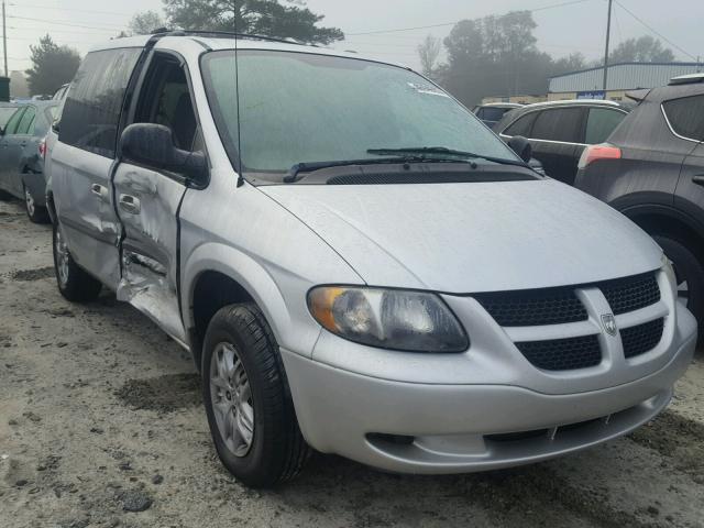 1B4GP45392B739361 - 2002 DODGE CARAVAN SP SILVER photo 1